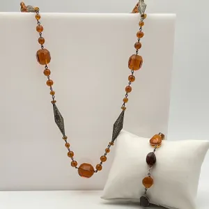 Amber Bracelet and Necklace