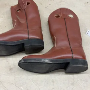 Brown Leather Roper Boots Men's Sz 8