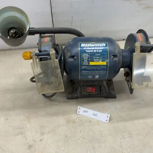 Mastercraft 6" Bench Grinder Model 55-3515-8 with Integrated Work Light and Safety Guards