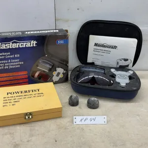 Mastercraft Hawkeye Laser Level Kit and Powerfist 8-Piece Silver and Deming Drill Set