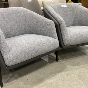 PAIR OF BLUE/GREY ARMCHAIRS