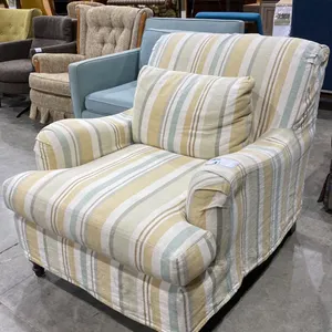 MULTI COLOUR STRIPED ARMCHAIR