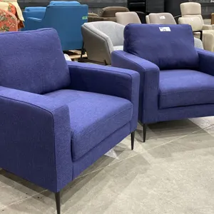 PAIR OF BLUE ARMCHAIRS