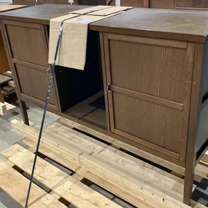 DARK WOOD 2 DOOR CREDENZA