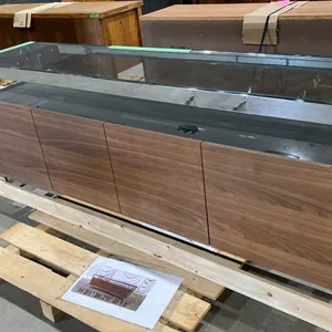 4 DOOR GLASS TOP MEDIA STAND