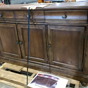 LEGACY CLASSIC 3 DOOR 3 DRAWER DARK WOOD CONTEMPORARY SIDEBOARD BUFFET