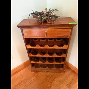 Brown Wooden Wine Rack Drawer