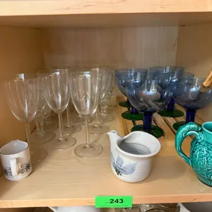 Mixed lot of Glassware Wine Glasses Pitchers...