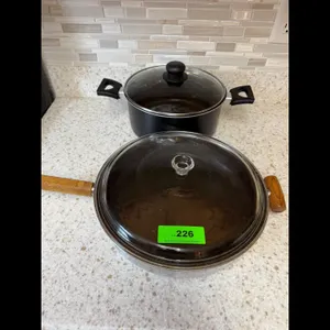 Cookware Set Pot and Skillet with Lids