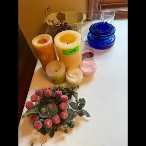 Mixed lot of Candles and Glassware