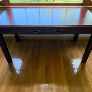 Mahogany Finish Desk Single Drawer