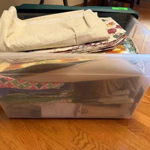 Mixed lot of Storage Bin Table Linens