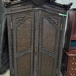 Polo Ralph Lauren Ornate Wicker Armoire - Linen