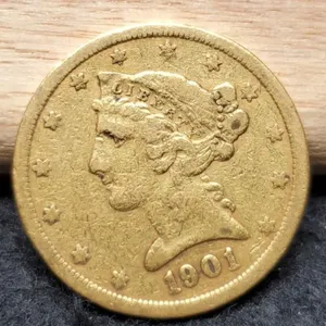 1901-S $% Gold Liberty Half Eagle