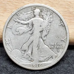 1916-D Obverse W. Liberty Half Dollar F