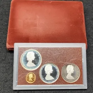 1977 4 Proof Coin Set "Turks & Caicos Islands" w/