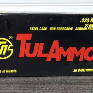 (20) Rounds .223 REM 55GR HP TulAmmo