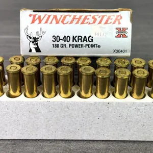 (20) Rounds Winchester 30-40 KRAG 180 GR.