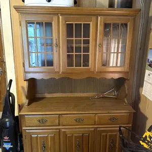 China Hutch with Rival Roaster and Stock Pots