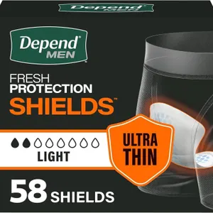 SEALED Depend Incontinence Shields for Men,