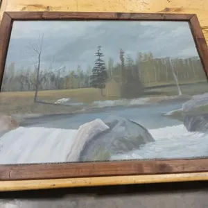 3 Scenic wood framed paintings