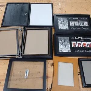 Bundle with 9 assorted picture frames