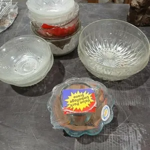 12 Glass bowls & bowl/measuring cup set