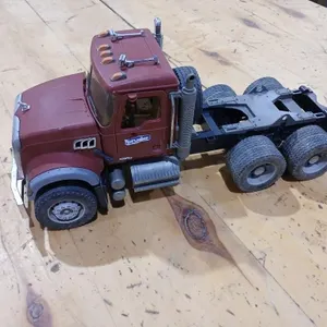 Burgundy Mack truck