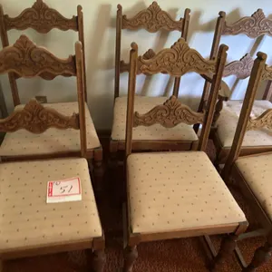 6 - chairs with cushion seats