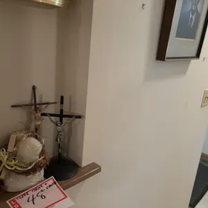 Religious items and 2 - picture frames