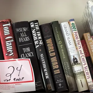 Books on top shelf