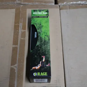 (24) Rage Fitness Black Resistance Band Extra Light