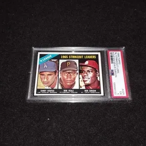 1966 Topps S.Koufax/B.Gibson/B.Veale