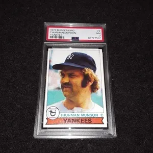 1979 Topps Burger King Thurman Munson PSA 7