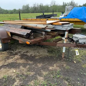 HOME BUILT 96"X60" S/A TRAILER & ASSORTED LUMBER (NO VIN)