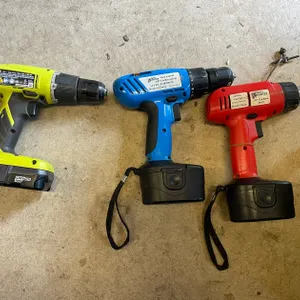 (3) Cordless Drills w/ Chargers and Bits