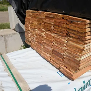 Cedar Utility Bevel Rabbeted Thick Butt Siding, 5/4x8, 216 pieces, 8' lengths, 1728 linear ft, 990 sq ft