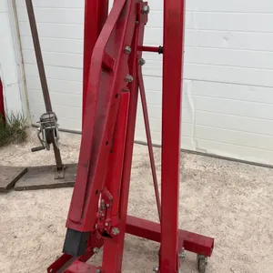 Big Red Hydraulic Engine Hoist, 2-Ton Capacity, Foldable Cherry Picker with Casters
