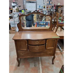 *Wooden Sideboard With Mirror No Shipping