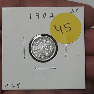 1902 Canada Silver 5 Cents.