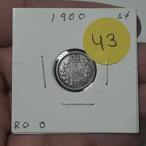 1900 Canada Silver 5 Cents.
