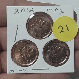 (3) 2012 Canada Small One Cent - Magnetic.
