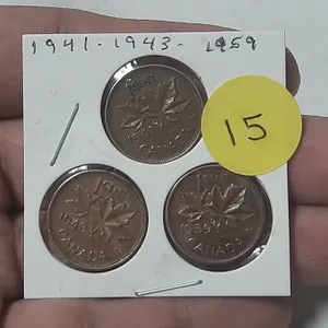 1941, 1943, 1959 Canada One Cent.