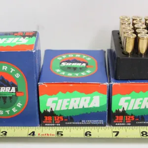 SIERRA 38 SPECIAL 125 GRAIN BULLETS X3