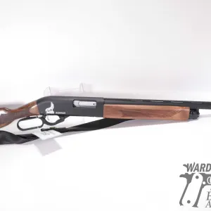 Non-Restricted shotgun Warrior 12 ga. 3" lever action, w/ bbl length 20" [Choked markings include (N