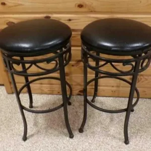 2 Round Swivel Top Bar Stools - 30" - Seats