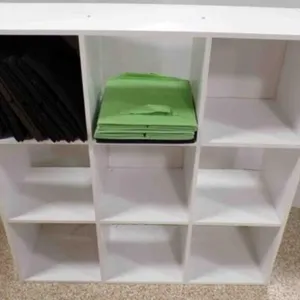 36" X 36" - 9 Cube White Organizer Shelving with