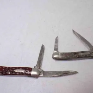2 3 Blade Folding Pocket Knives - Case & Schrade