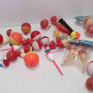 Collection of Assorted Fishing Bobbers Floats
