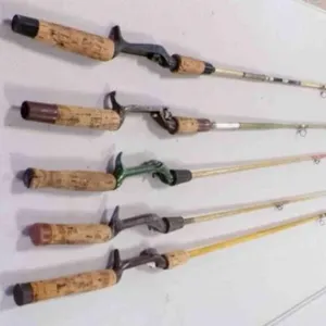 5 Fishing Poles No Reels
